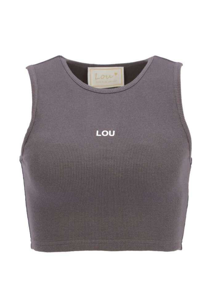 Saura - Top court sans bretelles graphite