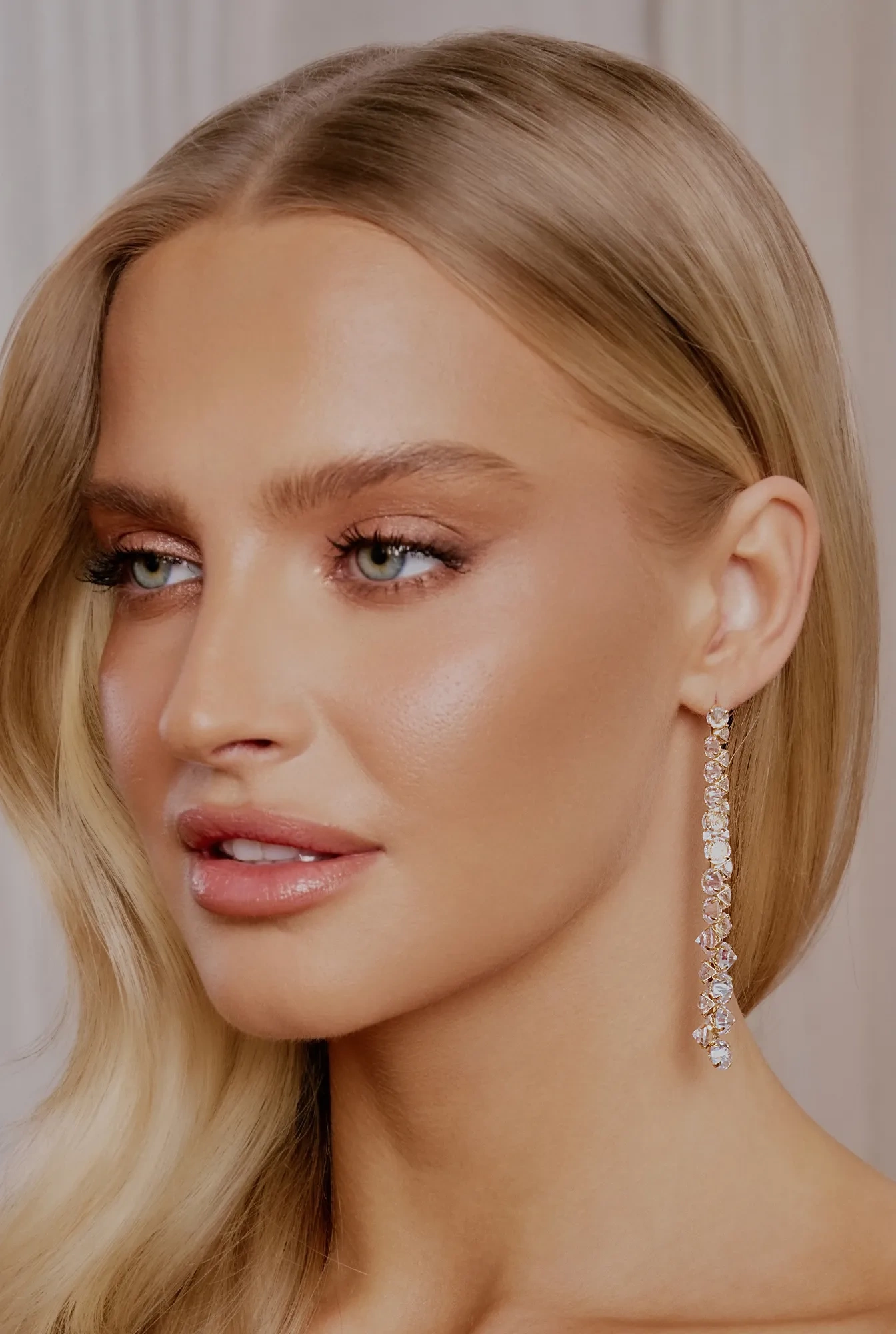 Vedal - boucles d'oreilles plaquées or avec zircons