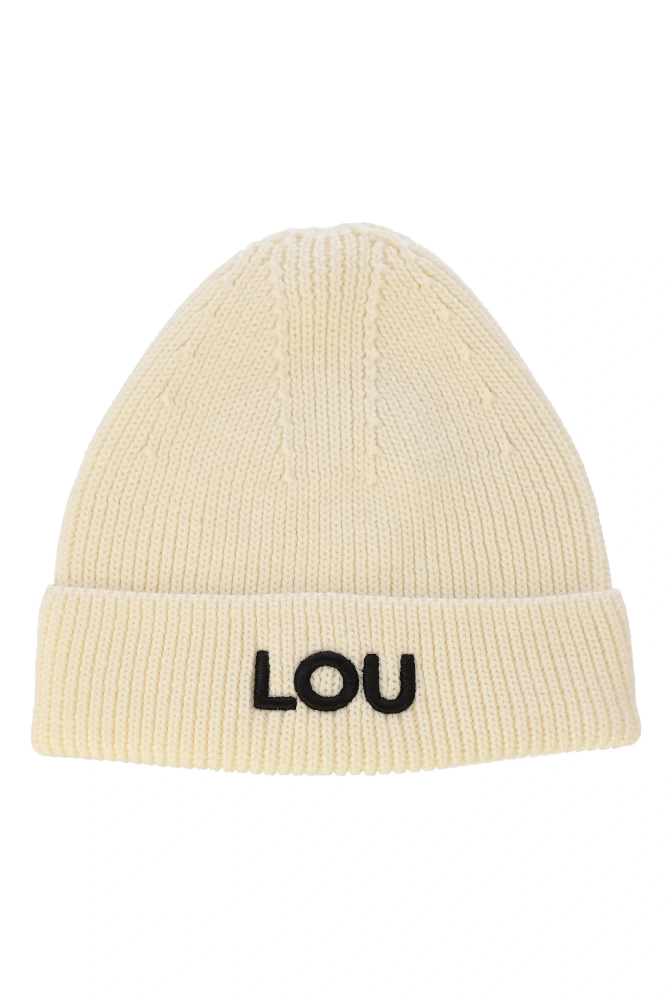 Casquette d'hiver à logo Lou's en écru