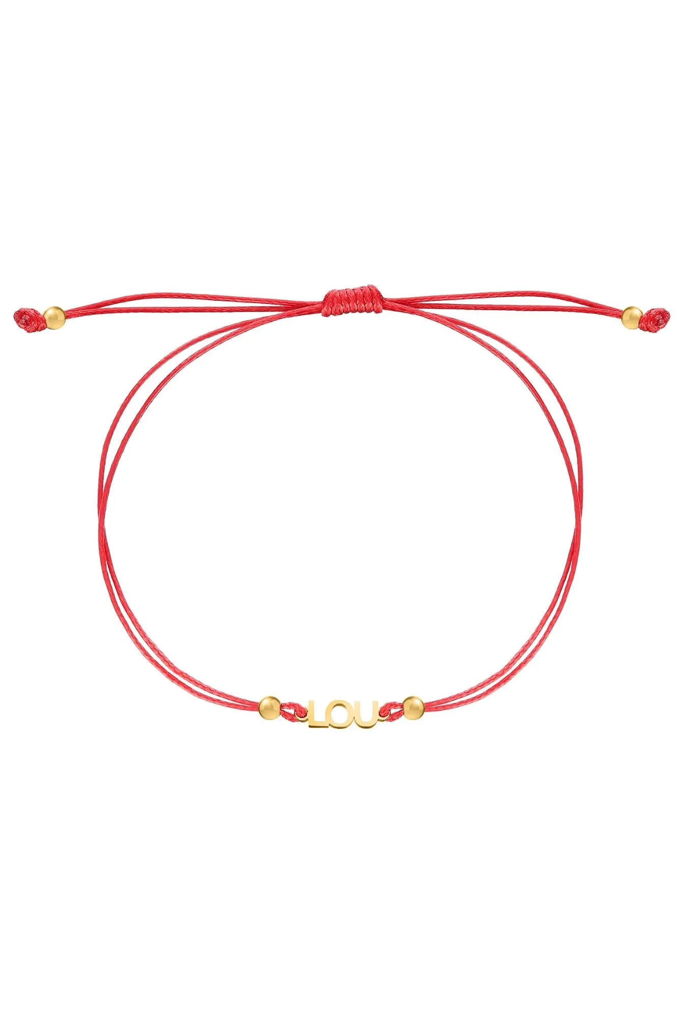 Bracelet Lou sur bande rouge