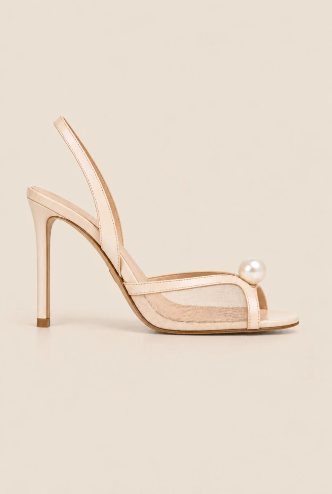 Lumiere – sandales beige clair avec perle décorative