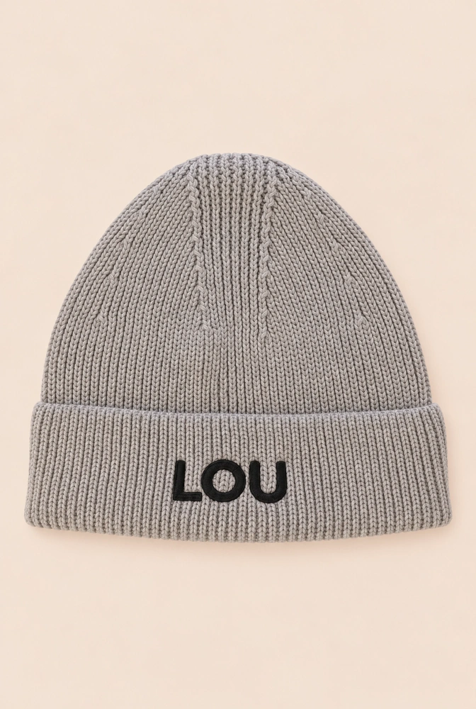 Casquette d'hiver à logo Lou gris