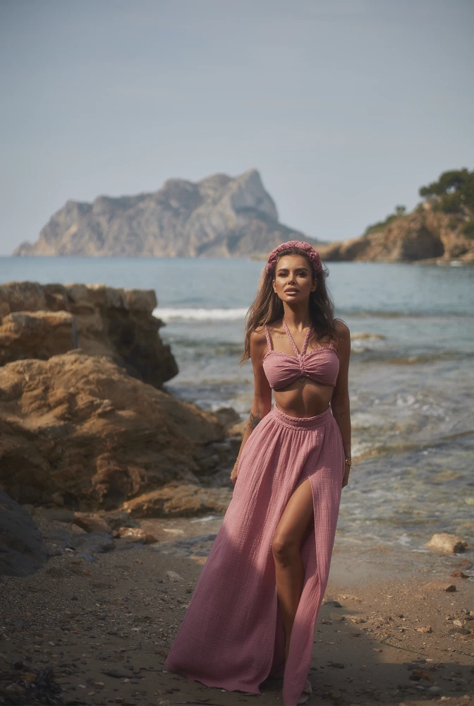 Vernon - Ensemble asymétrique, rose sale